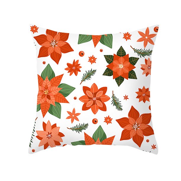 Funda de almohada de Navidad muñeco sin rostro enano gnomo duende celosía árbol de Navidad copo de nieve piel de melocotón impreso sofá funda de almohada Wmkox8yii HFSH4062