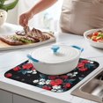 thumbnail image 2 of Microfibre Drying Mat for Kitchen Roses Cotton Dish Drying Drainer Mat Absorbent Pioneer Drying Mat Washing Up for Glass, Plate & Cup 16inch X 18inch, 2 of 7