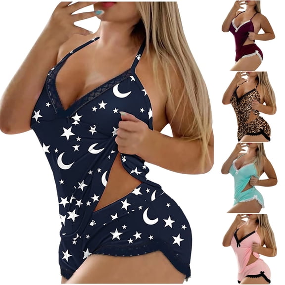 Women's Sexy Outfit Fashion Lace Set Suit Solid Color Wireless Bra Underwear Panties Lounge Sets, S