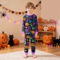 thumbnail image 2 of KPOPLK Kids Skeleton Pajamas Cotton Sleepwear Two Piece Toddler Girls Skull Halloween Pjs Sets 2t-8t Size 6-7 Years, 2 of 9