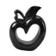 thumbnail image 2 of Estatua de manzana de resina, figura decorativa, artesanía, modelo de manzana coleccionable, adorno de escritorio para estante, chimenea, centro de Negro, 2 of 8