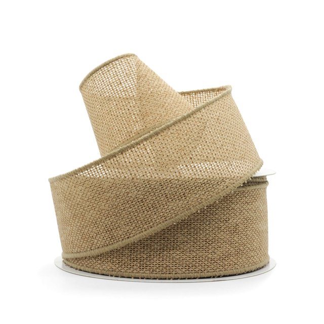 Cinta con alambre de tela de arpillera CT CRAFT LLC, 6,35 cm x 18,3 m, natural