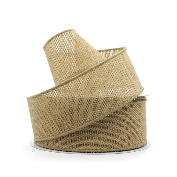 Cinta con alambre de tela de arpillera CT CRAFT LLC, 6,35 cm x 18,3 m, natural