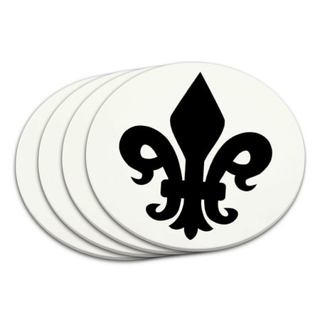 

Fleur de Lis Black on White Coaster Set