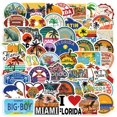 thumbnail image 1 of Paquete de 50 pegatinas de Florida, con mapa del estado, playa, impermeables, 1 of 2