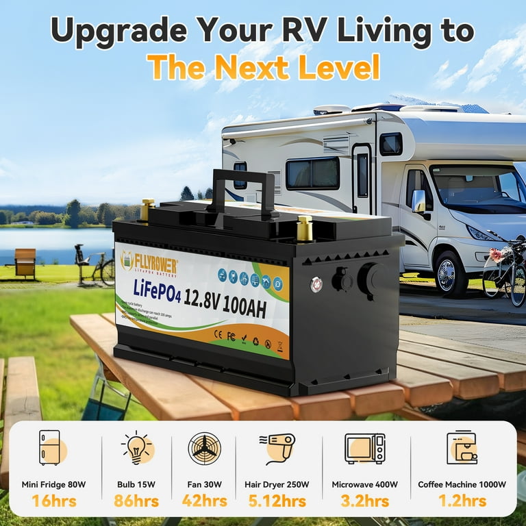 キャンピングカー アウトドア Lifepo4 12v100A 2PACK 12V 100Ah LiFePO4 Battery with Charger,100A BMS,for Trolling
