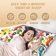 thumbnail image 4 of Disketp Transports with Animals Print Body Pillow Cover - Super Soft 20x54 Body Pillow Case,Long Side Hidden Zipper, 4 of 8