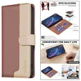 thumbnail image 5 of Allytechgroup Credit Card Slot PU Leather Hard Shell Flip Cell Phone Case with Protective Case Cover for Apple iPhone 17 Pro Max, Brown, 5 of 8