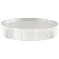 360 Lighting 8" Wide x 1 1/2" High Round Modern Pedestal Lamp Riser Clear Acrylic Single Living Room Bedroom Bedside Nightstand