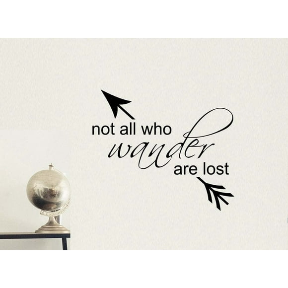 Simple Expressions Arts Not All who Wander are Lost Inspirational Love Vinyl Quote Saying Wall Art Lettering Sign Room Decor