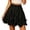 Black, variant on Lazy and Casual Pleated High Waisted Lace Edged Half Length Skirt Poodle Skirt for Girls M