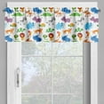 thumbnail image 2 of Ambesonne Animal Window Valance, Zoo Cartoon Image, 54" X 18", Multicolor, 2 of 5