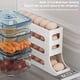 thumbnail image 2 of (Blanco) Caja Almacenamiento Deslizante Caja Almacenamiento Puerta Lateral para Refrigerador Soporte para Estante Alimentaria Caja Con Ruedas Automática, 2 of 9