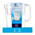 Great Value 7Cup White Water Filter Pitcher, 9.44"Hx11"Lx4.33"W, Brita