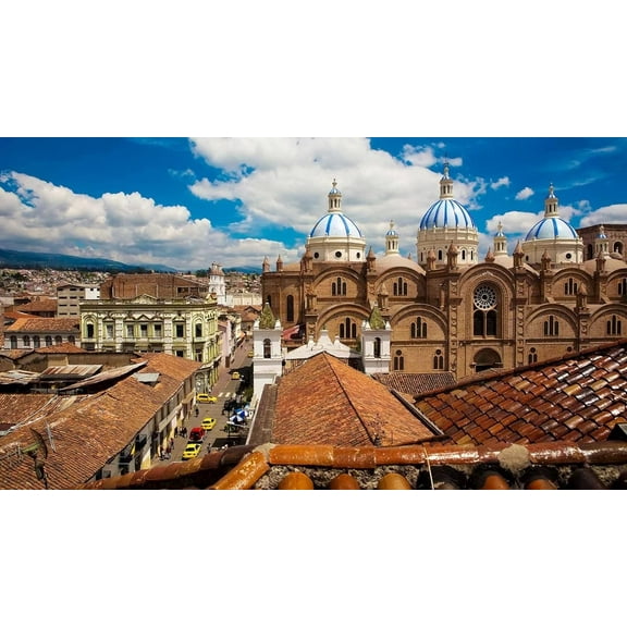 Jigsaw Puzzle for Adults, Cathedral of Cuenca Ecuador Architecture Landscape, 1000 Piece Premium Puzzle, Hard Historic Cityscape Art for Advanced Puzzlers