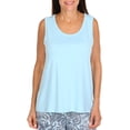 thumbnail image 3 of Echo Womens 2 Pc. Tank & Paisley Pajama Pants Set Large Blue, 3 of 4