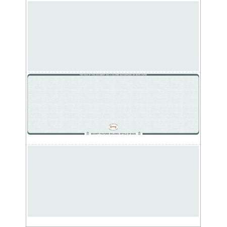 Blank Check Stock - 250 Blank Computer Check Stock - Check in Middle - Linen Gray (Gray)