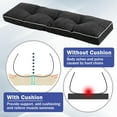 thumbnail image 3 of Bench Cushions for Outdoor Furniture, 42 x 16 Inch Outdoor Bench Cushion, Patio Bench Cushion with Durable Ties, Long Patio Seat Cushions for Garden, Indoor, Kitchen&Dining, Black, 3 of 14