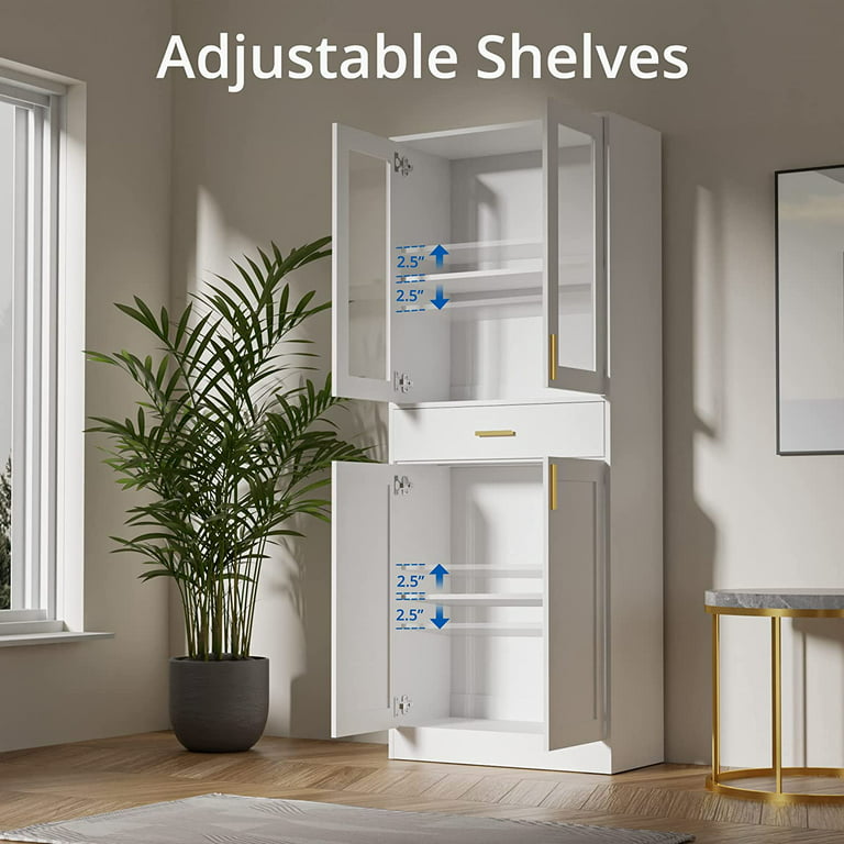 Acrylic Locking Cabinet with 5 Adjustable Shelves