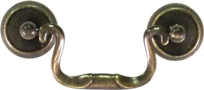 DP-162 Queen Anne Pulls in Polished Brass 2 1/2" Centers 