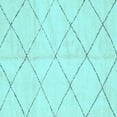 thumbnail image 1 of Ahgly Company Indoor Square Solid Light Blue Modern Area Rugs, 4' Square, 1 of 4