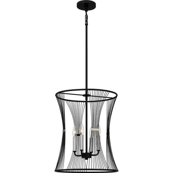 LEI2816MBK Quoizel Lighting Leiland - 4 Light Pendant-20.25 Inches Tall and 16 Inches Wide -Traditional Installation