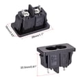 thumbnail image 2 of Unique Bargains C8 Panel Mount Plug Adapter AC 250V 2.5A 2 Pins IEC Inlet Module Straight 10pcs, 2 of 3