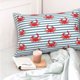 thumbnail image 4 of Fotbe Cute Red Crabs With Nautical Funda de Almohada Decorativa Estilo Occidental, Lujo en Algodón, Fundas para Almohadas King, Cojín Estampado para Decoración del Hogar-14"x20", 4 of 6