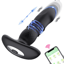 TLUDA Thrusting Vibrating Butt Plug Anal Vibrator APP Remote Sex Toys for Women,Men Prostate Massager Buttplug,Black