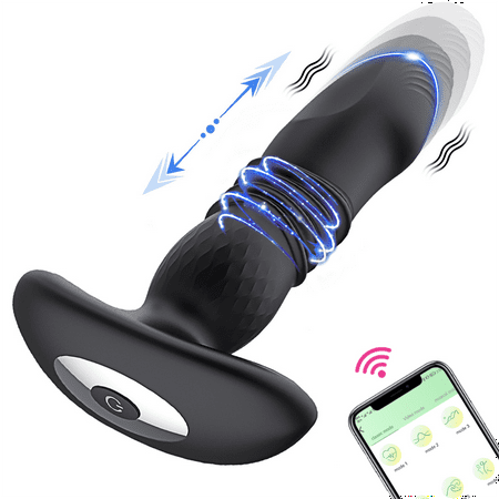 VIBRATING BUTTFUK RECHARGEABLE SILICONE ANAL WAND - BLACK