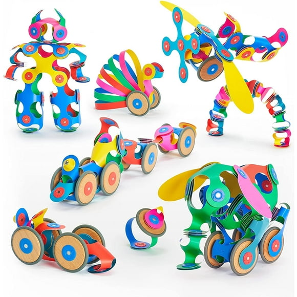 Juego Construction Magnet Toy Clixo Wheel Creator, 72 piezas