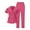 Hot Pink, variant on Scrubs Sets for Women Uniforms Short Sleeve V Neck Scrub Tops Straight Leg Pant Workwear with Pocket