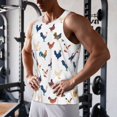 thumbnail image 5 of Rateoe Various Rooster Pattern Sleeveless Gym Shirt Muscle Tee Breathable Workout Shirt Slim-Fit Tank Quick Dry Fit Muscle Tank Top Bodybuilding Sleeveless T Shirt-Large, 5 of 7