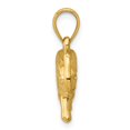 thumbnail image 2 of Real 14kt Yellow Gold 3-D Elephant Pendant; for Adults and Teens; for Women and Men, 2 of 3