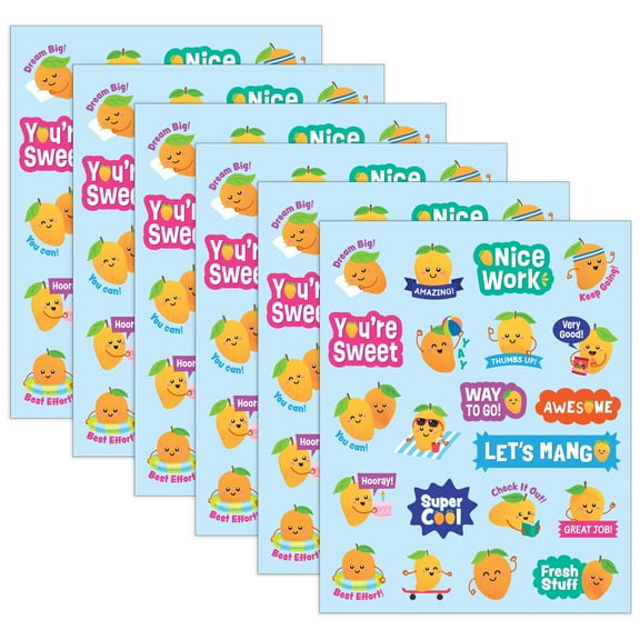Teacher Created Resources Mango Smelly Stickers, 126 Per Pack, 6 Packs