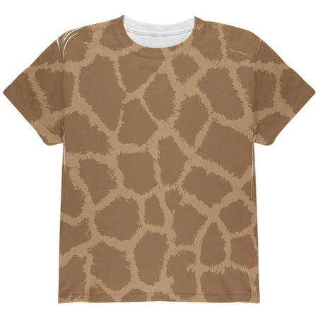 Halloween Giraffe Pattern Costume All Over Youth T Shirt Multi