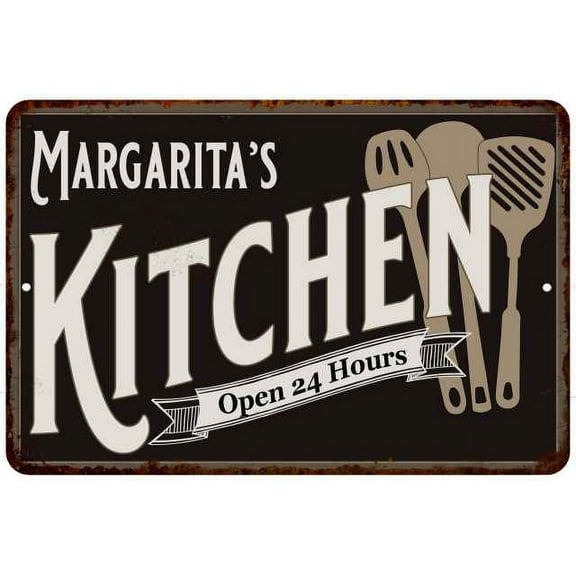 Margarita's Kitchen Sign Metal Wall Decor Dift 8x12 208120019309