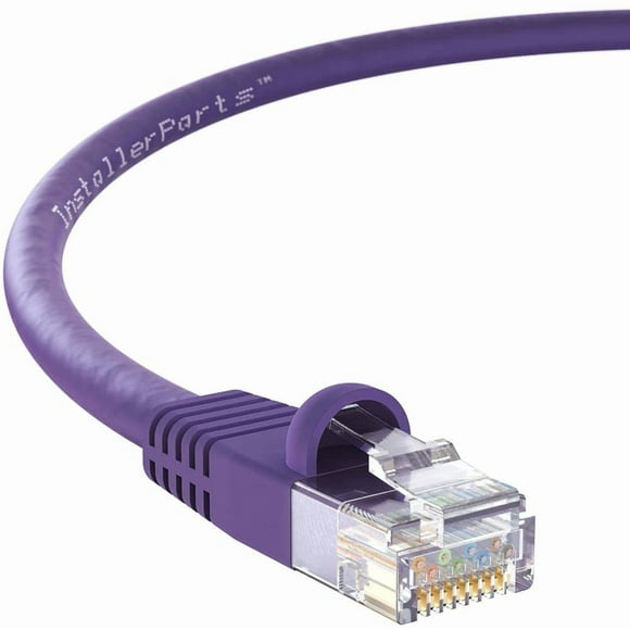 Piezas de instalación de cables Cat6 con arranque UTP, color morado, 15 m, 1 paquete