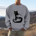 thumbnail image 2 of Men Sweatshirt Print Pullover Heavyweight Crewneck With Fashion Graphic Design Casual Tops, 2 of 4