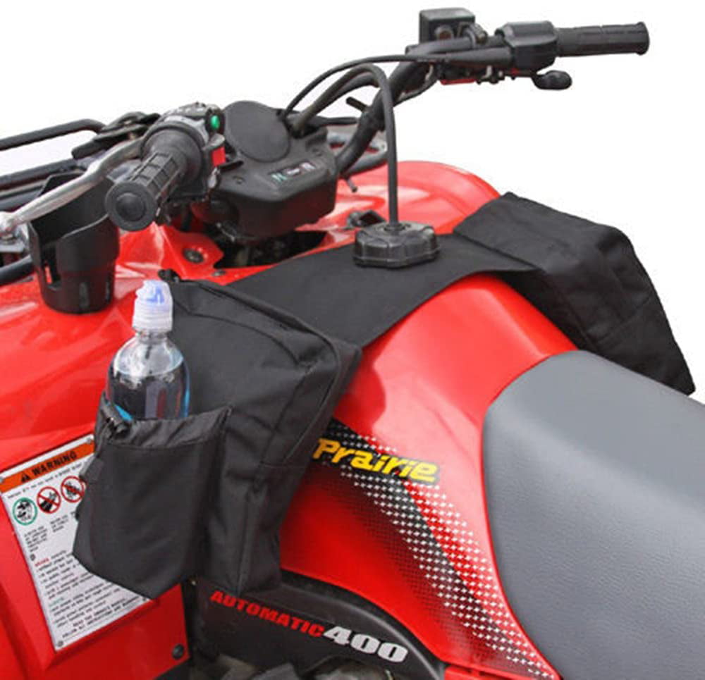 Black MYDAYS ATV Saddle Bag,Cargo Tank Storage Luggage for ATV UTV Snowmobile Motorcycle 