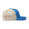 thumbnail image 4 of Pacific Headwear Trucker Snapback Cap 104C Panther Teal/Beige/Panther Teal Os, 4 of 8