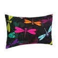 thumbnail image 2 of Daiia Colorful Dragonflies Bedding Waterproof Pillow Protector Zippered Queen – Bed Bug Proof Pillow Encasement-16"x24", 2 of 9