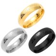 thumbnail image 2 of LYMAYTER Men Ring Finger Ring - Polished, Exquisite Carving, Geometric, 2 of 7