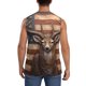 thumbnail image 4 of Balery Deer American Flag Wall Camisetas sin mangas para hombre, absorbe la humedad y protege contra el mal olor.-Large, 4 of 7