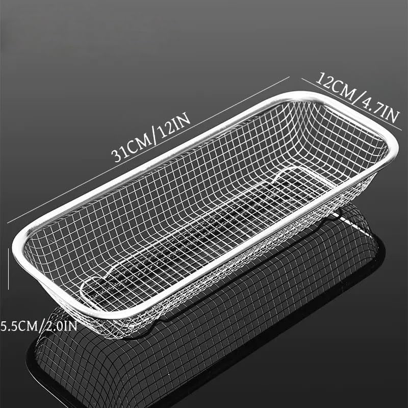 Dishwasher Baskets, Stainless Steel Mesh Drain for Kitchen Small Items, Organizing for Chopsticks, Knives, Scoops