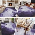 thumbnail image 5 of Purple Ombre Clouds Area Rugs 6'x9', Washable Small Throw Rugs for Kitchen Dining room, Modern Abstract Art Gradient Cloud Indoor Outdoor Rug Non-Slip Low Pile Carpet Runner Reversible Floor Mats, 5 of 8