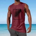 thumbnail image 2 of BRGZLK Mens Tank Tops Pullover Casual Sports Beach Summer Round Neck Sleeveless Shirts Hawaiian Print Vacation Tanks Muscle Gym Tank Top, 2 of 6