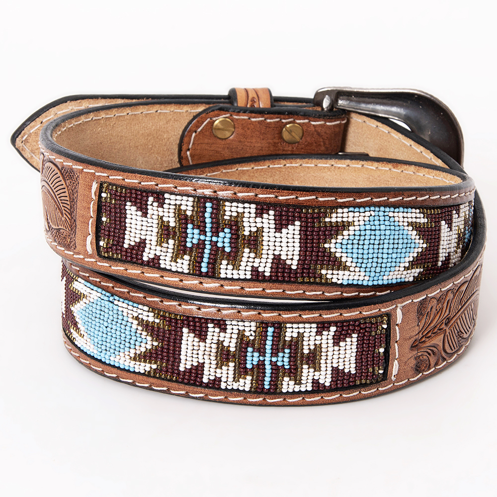 HILASON Western Genuine Leather Belt for Men Women Cowboy  display picture 1