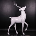 thumbnail image 6 of White Royal Stag Deer No Base Life Size Statue, 6 of 9
