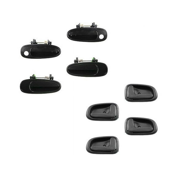 Front and Rear Door Handle Set 8 Piece - Compatible with 1993 - 1997 Geo Prizm 1994 1995 1996